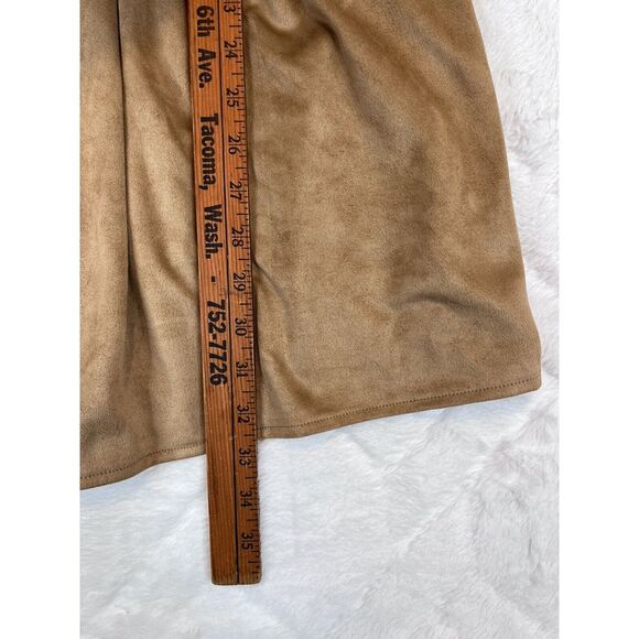 *NWT* Ya Los Angeles SVLS Women's (S) Dress Tan/Camel Faux Suede Knee Length - Picture 6 of 8